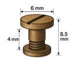 chicago-screw-post-flat-head-6x4mm-dimensions Chicago Screw Post Flat Head | 6 x 4 mm