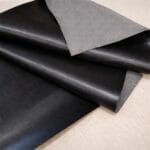 SH-501 Black-Avetco Smooth PU Synthetic Leathers 0.6mm | 1 YD