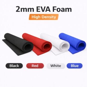 2mm EVA foam sheets black red white blue high density cosplay foam ~39 x 51 inch -Avetco