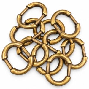 26 mm oval ring antique brass 26 mm oval ring in brushed antique brass – YAD5016 for 3/4" straps