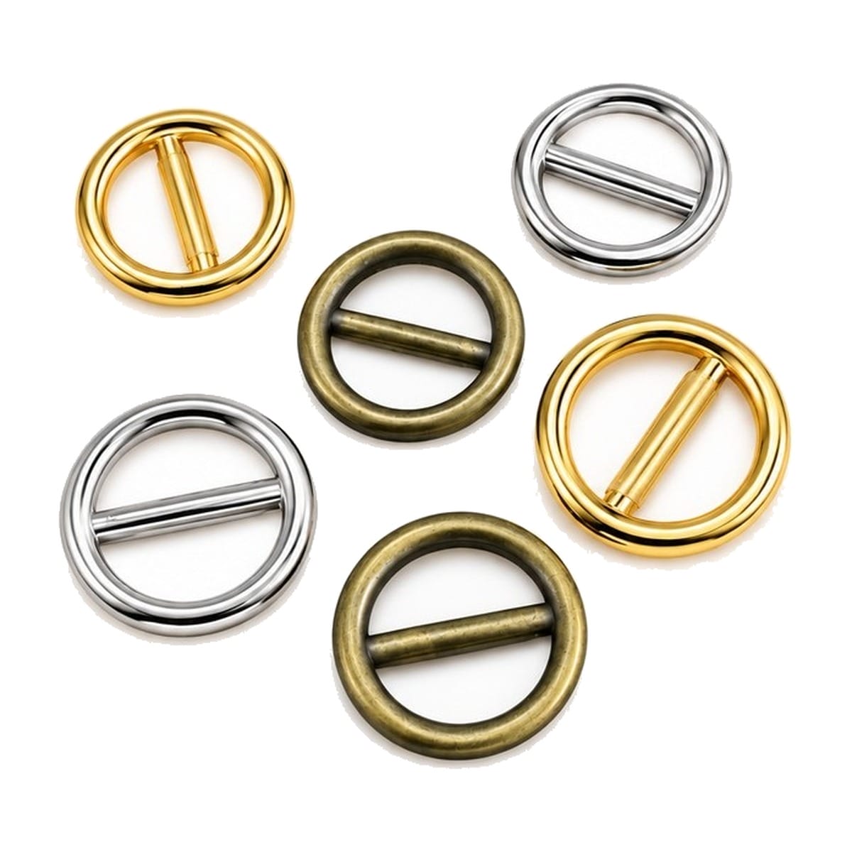 AK208 Round Slides AK208 round slides in gold, nickel and antique brass