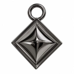 AS43 Diamond Alloy Stopper Gunmetal Gunmetal diamond alloy stopper AS43 with star face and ring loop
