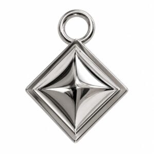 AS43 Diamond Alloy Stopper Nickel Nickel diamond alloy stopper AS43 with star face and ring loop