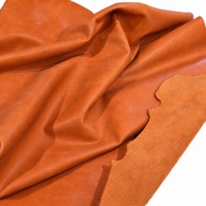 Orange Brooklyn pull-up cow leather side draped
