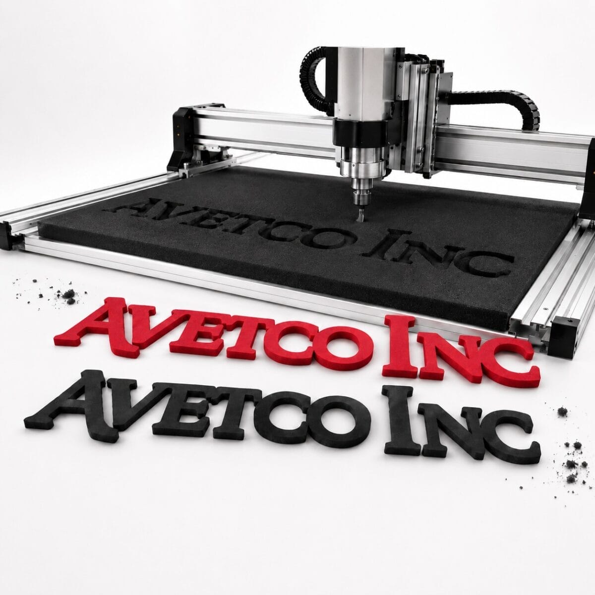 cnc cut eva foam EVA foam for CNC cutting - letters cut from black and red high density EVA foam sheet