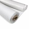 fabric Two white rolls of paper with visible cardboard cores on a white background.