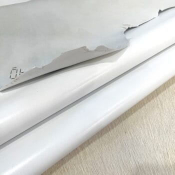 White glazed goat kidskin leather hide, 2 oz, showing smooth glossy grain