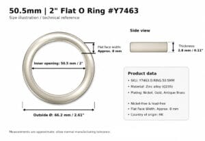 50.5mm | 2″ Flat O Ring #Y7463 | 10 PCs