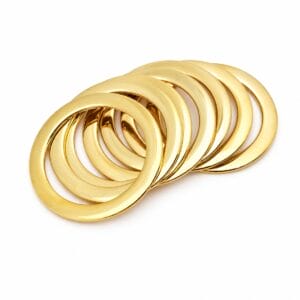 50.5 mm Flat O Ring Y7463 gold 2 inch flat o ring in hand-polished gold – Y7463 50.5 mm