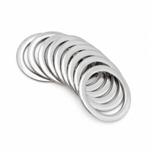 50.5 mm Flat O Ring Y7463 nickel 2 inch flat o ring in hand-polished nickel – Y7463 50.5 mm