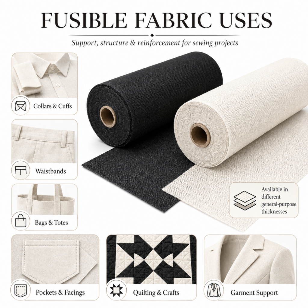 interfacing fusible fabrics 0.020″ | 0.5mm Fusible Woven Interfacing Fabric 558 | 5 Yard