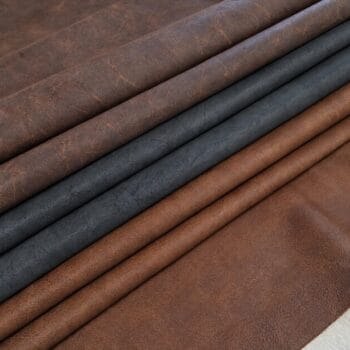 Mesa distressed crackle cow leather in Brown, Black and Cognac