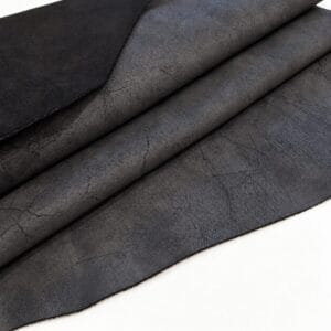 Black Mesa distressed crackle cow leather folded