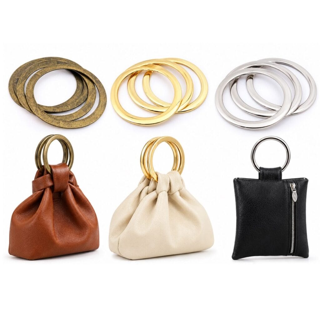89 mm Flat O Ring Y7463 Examples 3.5 inch flat o ring uses – Y7463 89 mm rings as handbag and bag handle hardware