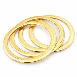 89 mm Flat O Ring Y7463 gold 3.5 inch flat o ring in hand-polished gold – Y7463 89 mm