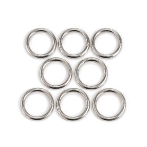 Nickel 32 mm heavy duty welded O rings 32 mm welded o ring in nickel – Y7462 heavy duty rings showing the weld seam