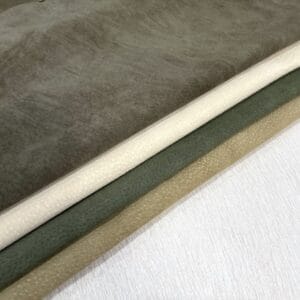 package #1 forest greens + eggshell Economy Pig Suede Garment Leather hide 1.5 oz 1 LB