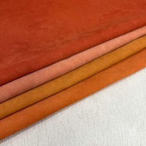 package #6 orange tones Economy Pig Suede Garment Leather hide 1.5 oz 1 LB