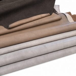 Pegasus waxed cow leather – folded sides Folded Pegasus waxed cow leather sides showing the waxed finish