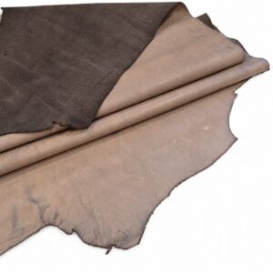 Pegasus waxed cow leather Coffee Bean – folded Folded Coffee Bean waxed cowhide with grain and flesh side