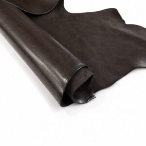 semiveg aniline cow leather oz black olive Semi-Veg Aniline Cow Leather 3 oz | 19-21 SF