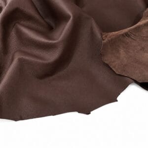 Signature Pebble Lambskin Medium Brown Medium brown Signature Pebble Lambskin close-up of the pebble grain