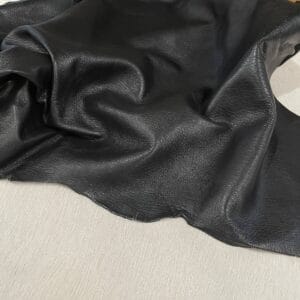 SL-207 black semiveg shrunken goat leather avetco inc Semi-Veg Shrunken Goatskin 3/4 oz | 5-7 SF.