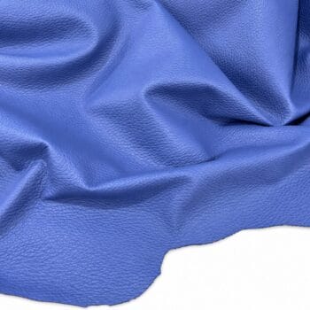 Baja Blue Pebble Lambskin Leather Floater Baja Blue pebble lambskin leather, Floater semi-veg lamb hide draped to show the grain