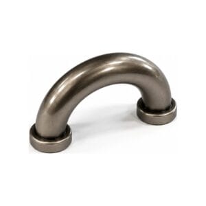 Y0895 Arch Bridge Strap Keeper Brushed Pewter Brushed Pewter arch bridge strap keeper Y0895, a screw-on handbag strap anchor