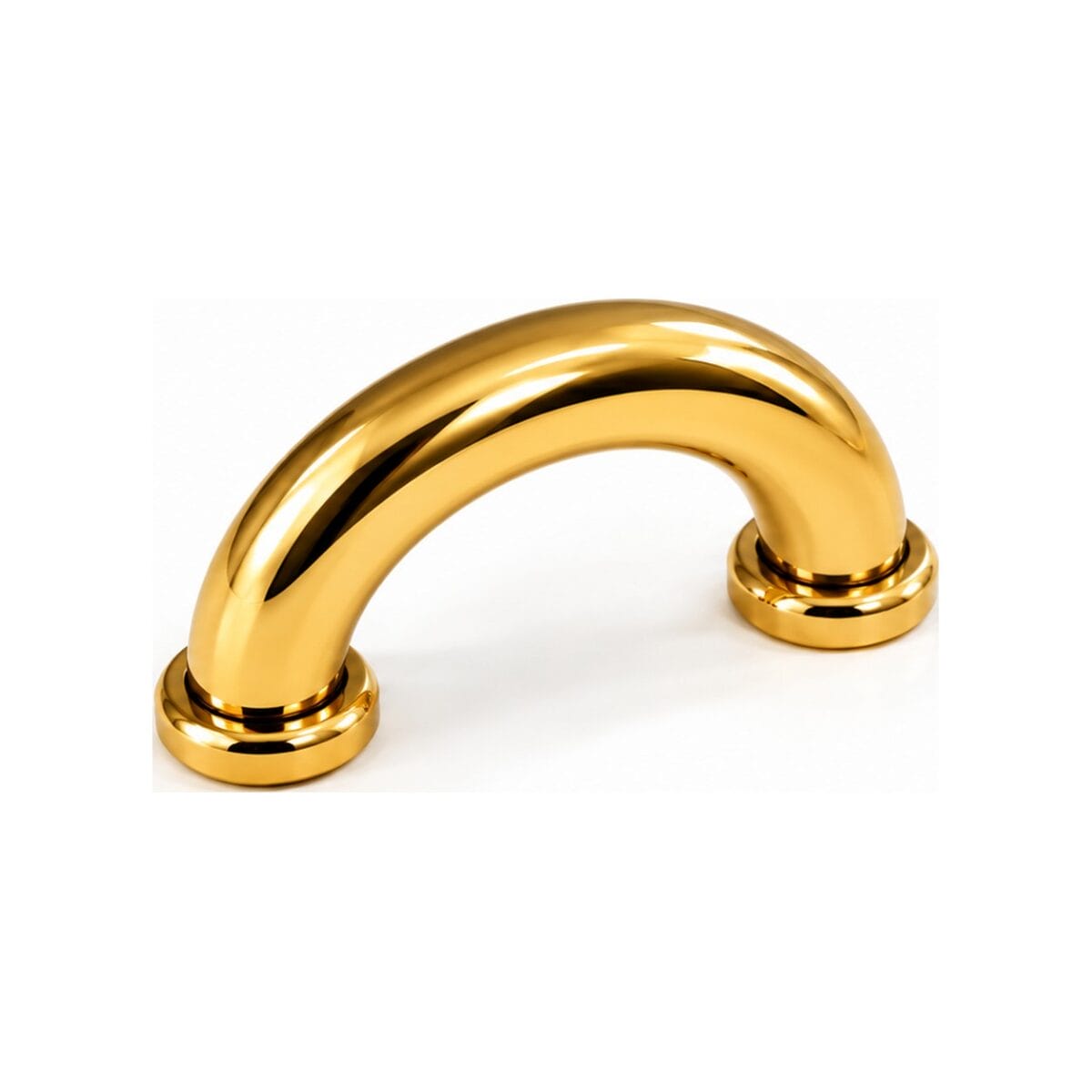 Y0895 Arch Bridge Strap Keeper Gold Gold arch bridge strap keeper Y0895, a screw-on handbag strap anchor