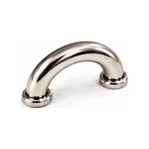 Y0895 Arch Bridge Strap Keeper Nickel Nickel arch bridge strap keeper Y0895, a screw-on handbag strap anchor