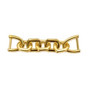 Gold Y1691 chain strap connector, a 5-link chain with D-ring ends