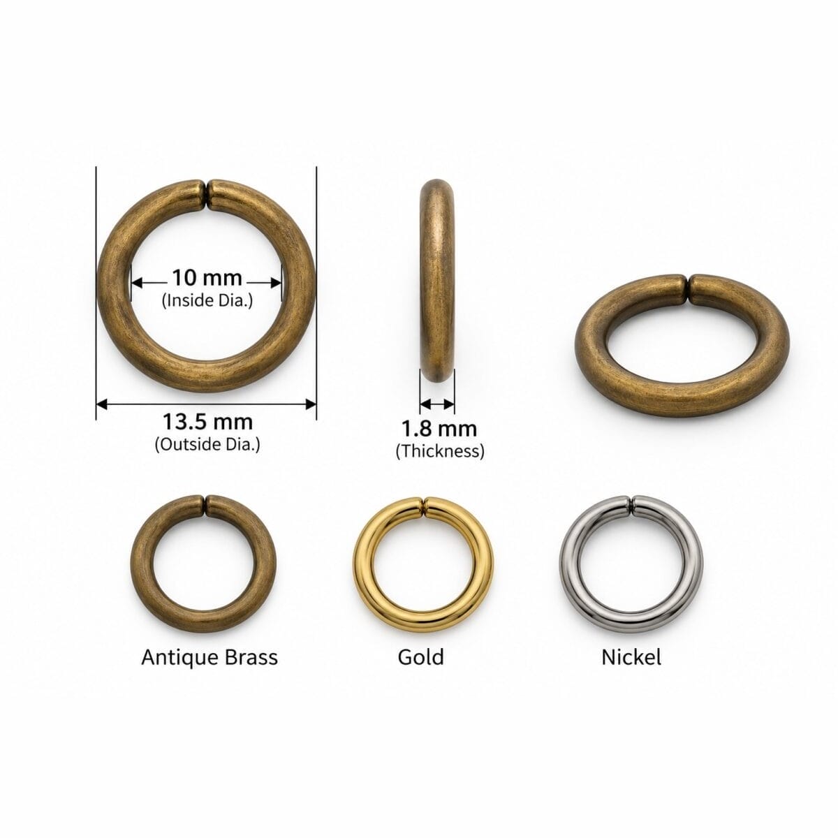10 mm O ring size chart 10 mm O ring size chart – Y7462 non-welded, inside and outside diameter
